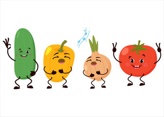 Various fresh colorful vegetables.