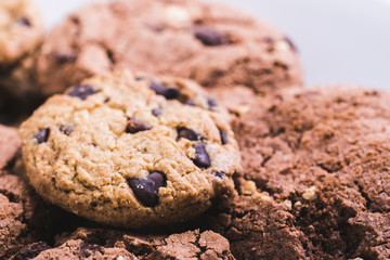 Homemade sweet chocolate chip cookies