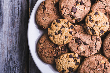 Homemade sweet chocolate chip cookies