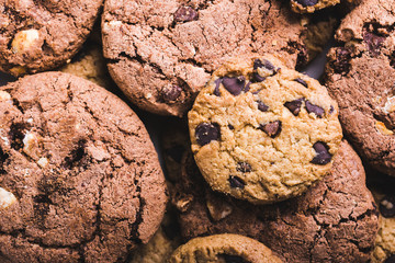 Homemade sweet chocolate chip cookies