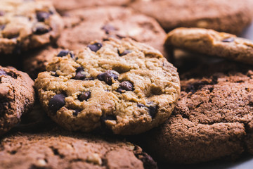 Homemade sweet chocolate chip cookies