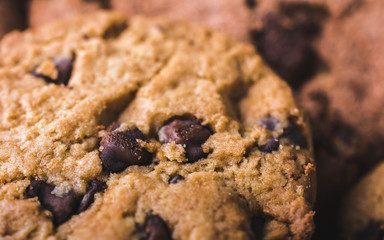 Homemade sweet chocolate chip cookies