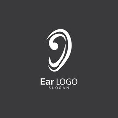 Fototapeta premium Hearing Logo Template vector icon design