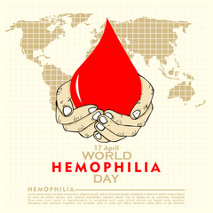 world hemophilia day, illustration vector