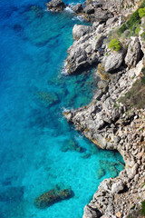 Mediterranean Sea Coastline from Above