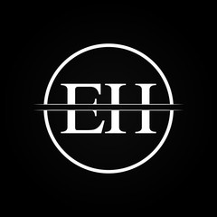 Initial EH Letter Linked Logo Business Vector Template. Creative Letter EH Logo Design