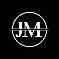 JM letter Type Logo Design vector Template. Abstract Letter JM logo Design