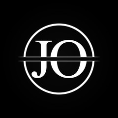 JO letter Type Logo Design vector Template. Abstract Letter JO logo Design