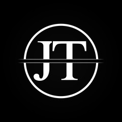 JT letter Type Logo Design vector Template. Abstract Letter JT logo Design