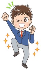 高校生のイラスト 男子 男 中学生 ブレザー マンガ アニメ