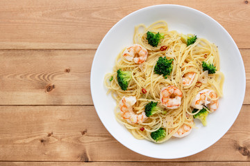 海老とブロッコリーのパスタ