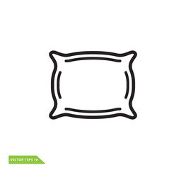 Pillow icon vector logo design template