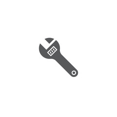 Adjustable wrench vector icon symbol tools isolated on white background