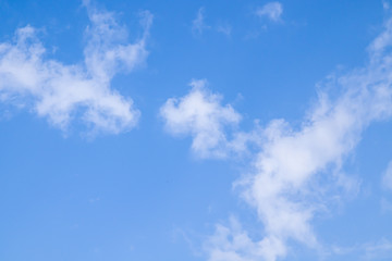 White clouds on a blue sky