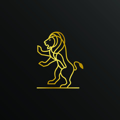 Fototapeta na wymiar Line Lion Logo Design