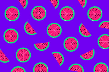 watermelon pattern backgound design. vector illustration
