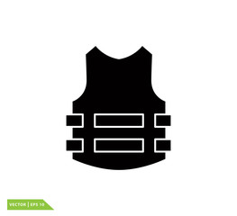 bullet proof clothes icon vector logo design template