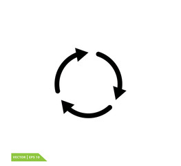Refresh icon vector logo design template