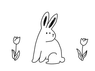 Rabbit and gardening.