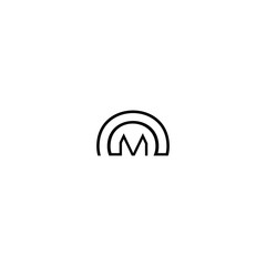 M Logo Design Vector Template.