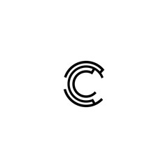 C CC Letter Logo Design Template Vector icon