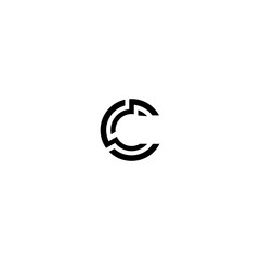 C initial letters elegant logo design