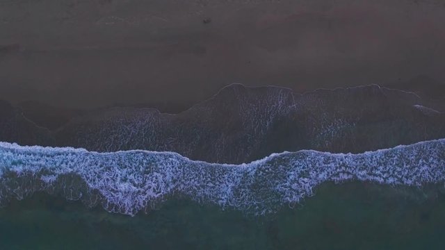 Santa Severa Beach, Province of Rome, Italy. Top down aerial drone view