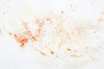 Paper in blood after cutting meat as a background.