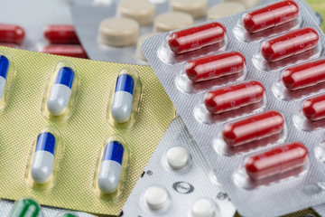 White background medicine picture