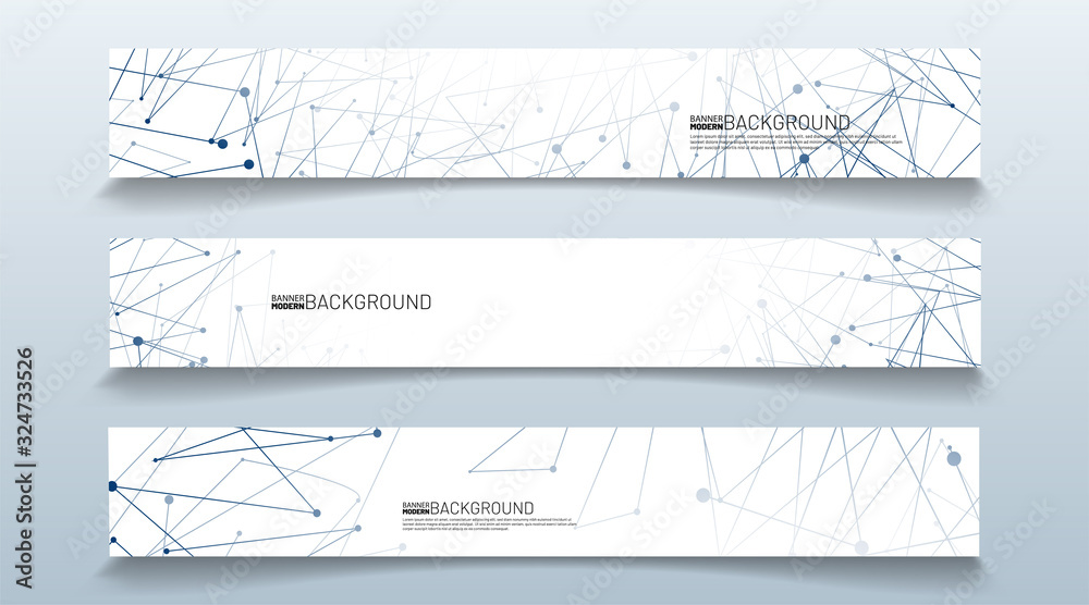 Wall mural set rectangular banner background. modern abstract vector design