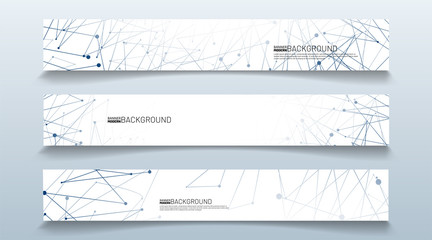 set rectangular banner background. modern abstract vector design