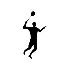 Badminton icon logo silhouette