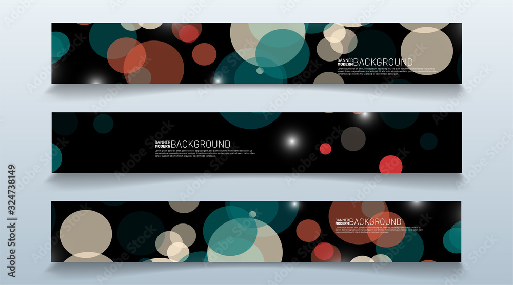 Wall mural set rectangular banner background. modern abstract vector design