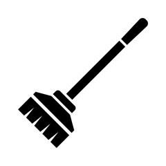 broom - home appliances icon vector design template