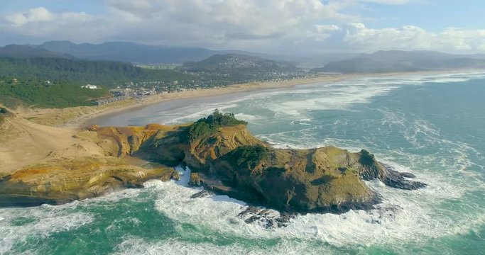 Waves Crashing at Cape Kiwanda On the Oregon Coast at Tierra DEl Mar Pacific City