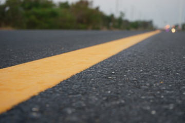 Road blur in Thailand and new construction completed