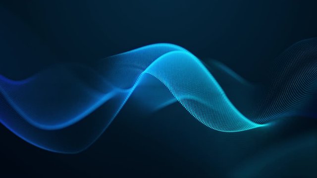 beautiful abstract wave technology digital network background with blue light digital effect corporate concept