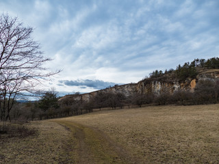 panorama of a czech karst natural park landscape
