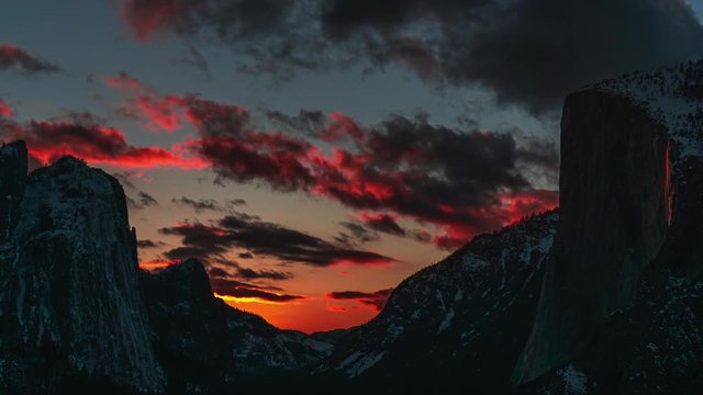 Yosemite Firefall Sunset