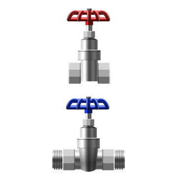 recommend clip art: Set valves ball, fittings, pipes of metal piping system. Different types valves water, oil, gas pipeline, pipes sewage