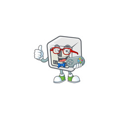 An attractive gamer USB power socket cartoon character design