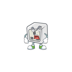 USB power socket cartoon character design with angry face