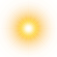 Obraz premium Glow light effect, explosion, glitter, spark, sun flash. Vector illustration.