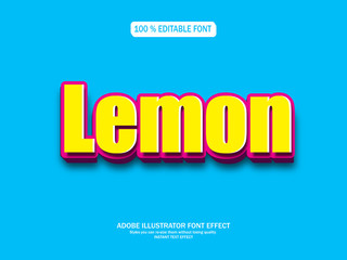 Modern 3d text effect, editable font effect