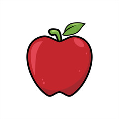 Illustration graphic vector of red apple, fruit.