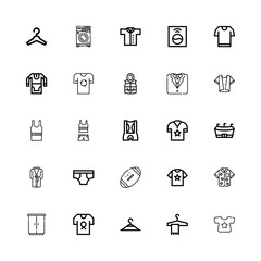 Editable 25 shirt icons for web and mobile