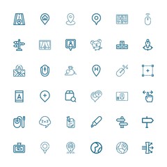 Editable 36 point icons for web and mobile