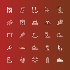 Editable 25 walking icons for web and mobile