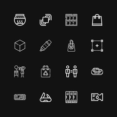 Editable 16 shadow icons for web and mobile