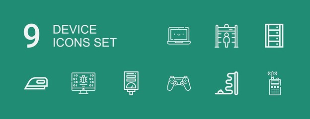 Editable 9 device icons for web and mobile